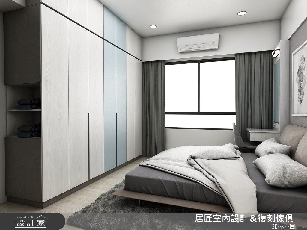 20坪新成屋(5年以下)＿北歐風臥室案例圖片＿居匠室內設計＆復刻傢俱＿居匠_10之8