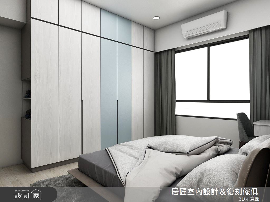 20坪新成屋(5年以下)＿北歐風臥室案例圖片＿居匠室內設計＆復刻傢俱＿居匠_10之9