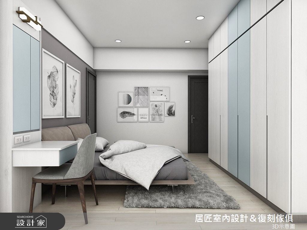 20坪新成屋(5年以下)＿北歐風臥室案例圖片＿居匠室內設計＆復刻傢俱＿居匠_10之10
