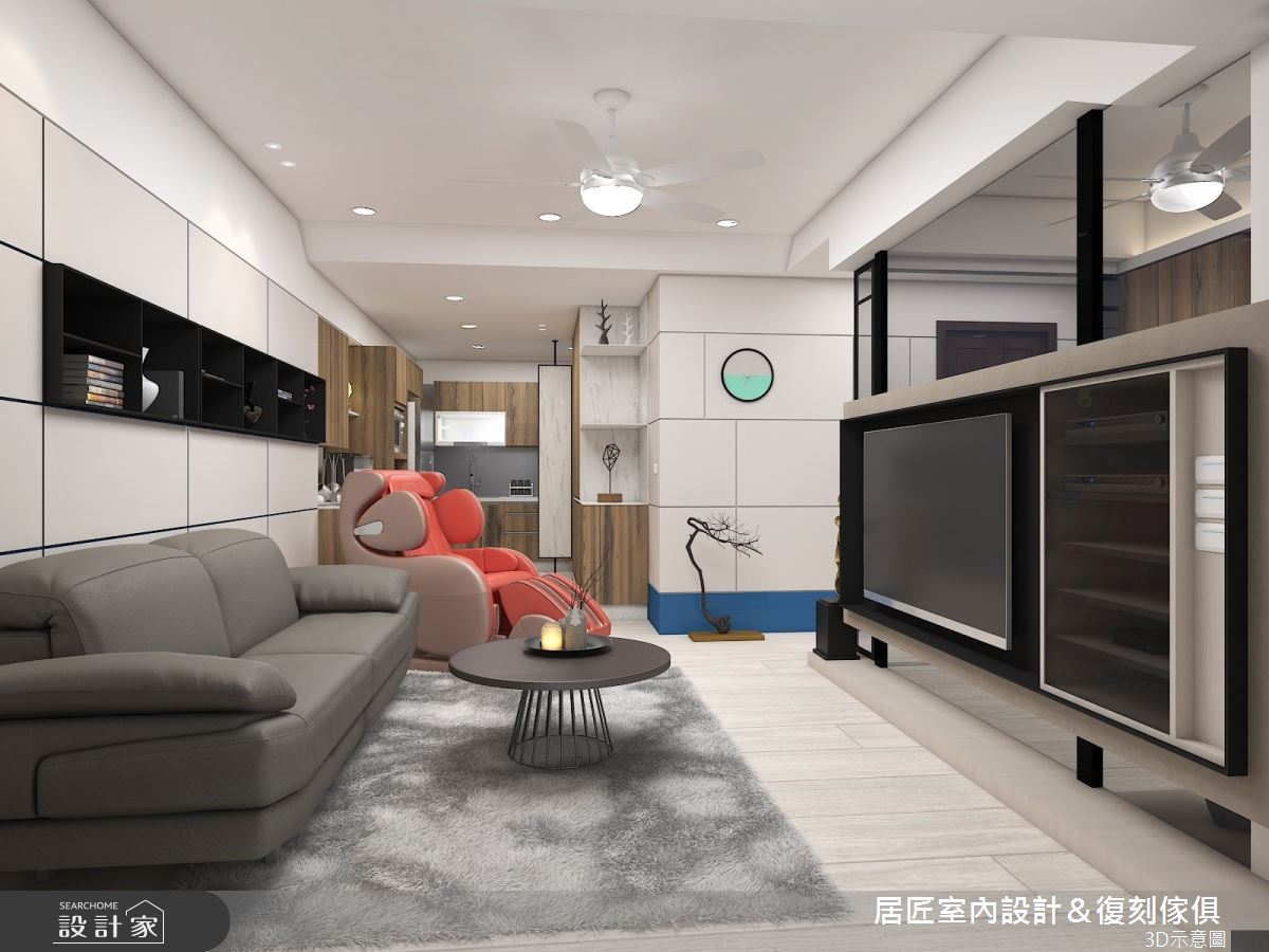 30坪中古屋(5~15年)＿現代風客廳案例圖片＿居匠室內設計＆復刻傢俱＿居匠_11之2