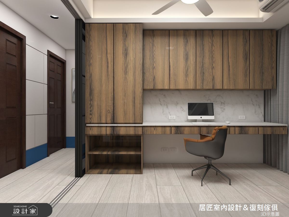 30坪中古屋(5~15年)＿現代風書房案例圖片＿居匠室內設計＆復刻傢俱＿居匠_11之8