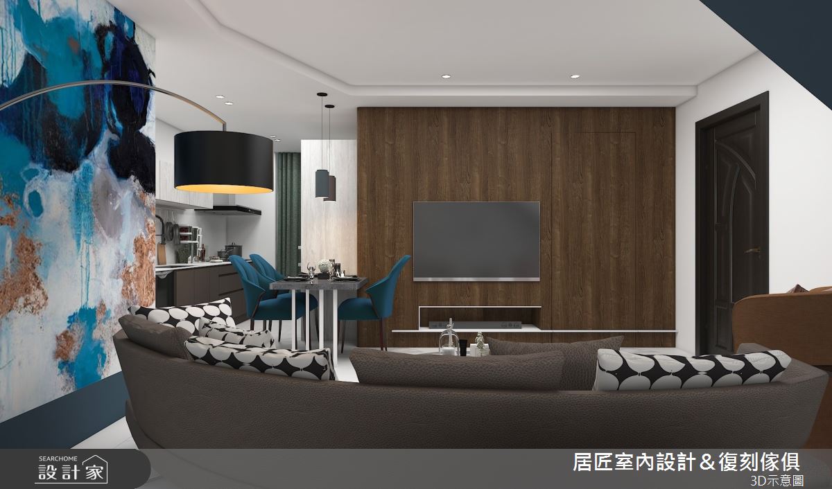 60坪老屋(31~40年)＿混搭風客廳案例圖片＿居匠室內設計＆復刻傢俱＿居匠_12之2