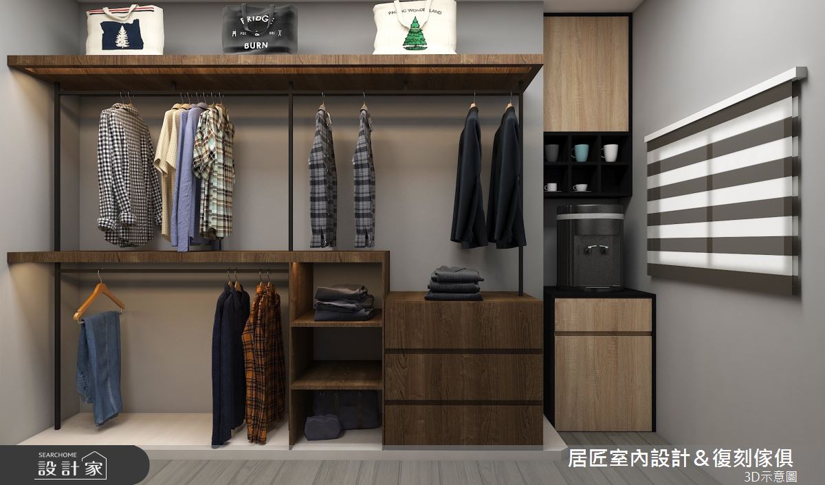60坪老屋(31~40年)＿混搭風更衣間案例圖片＿居匠室內設計＆復刻傢俱＿居匠_12之18