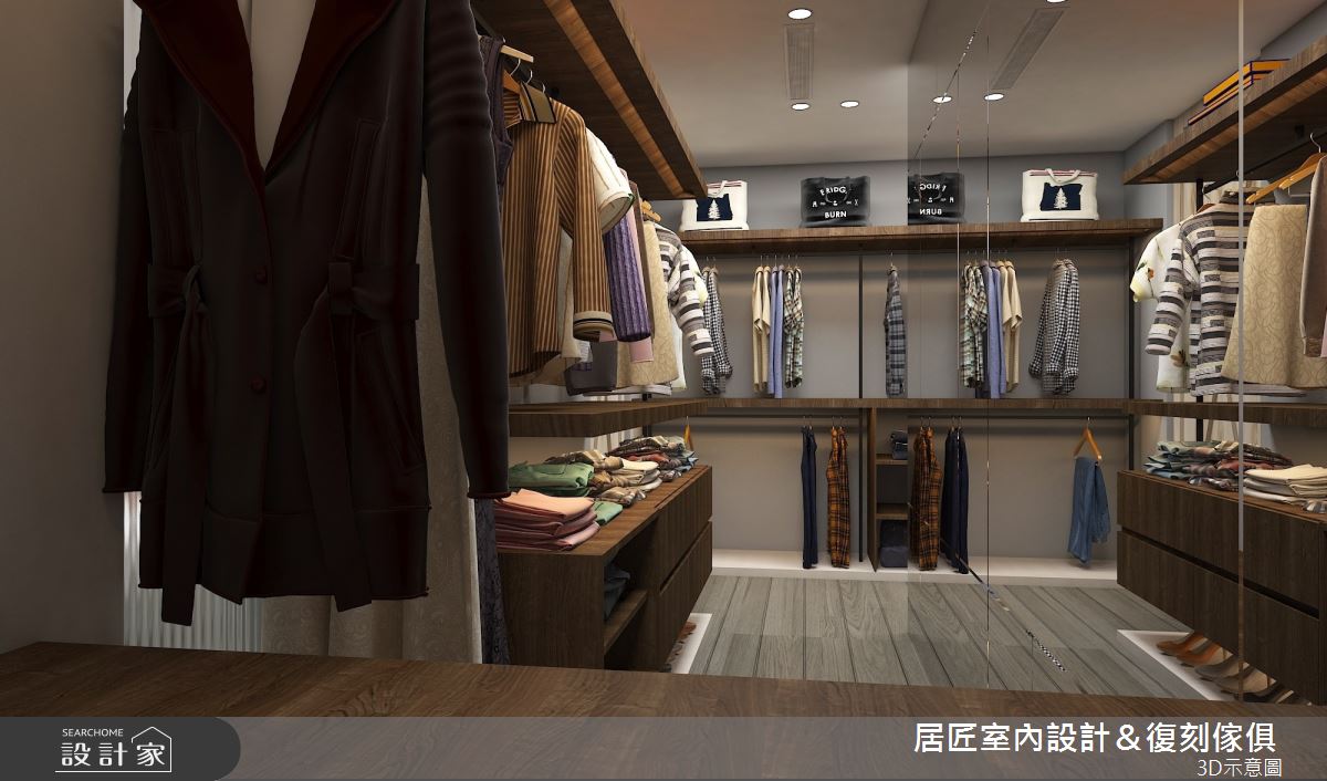 60坪老屋(31~40年)＿混搭風更衣間案例圖片＿居匠室內設計＆復刻傢俱＿居匠_12之19