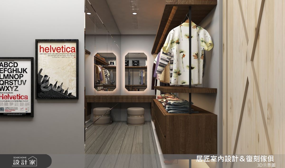60坪老屋(31~40年)＿混搭風更衣間案例圖片＿居匠室內設計＆復刻傢俱＿居匠_12之20