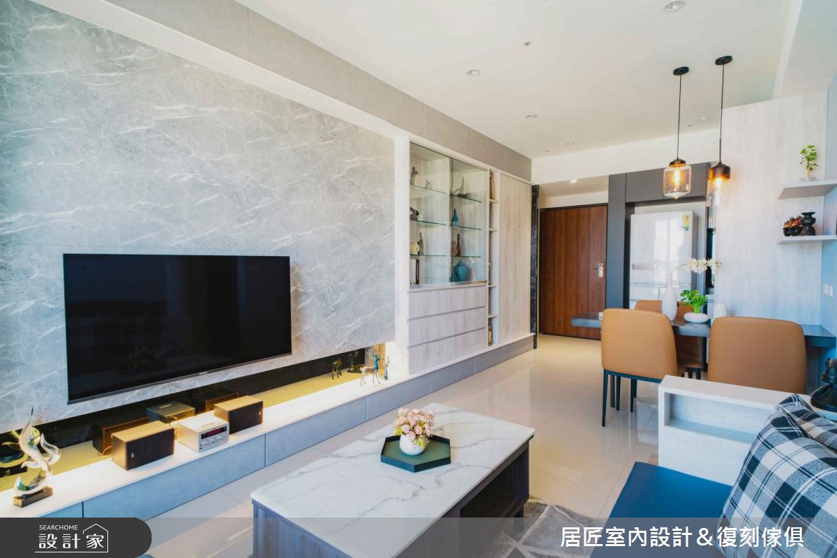 18坪新成屋(5年以下)＿混搭風客廳案例圖片＿居匠室內設計＆復刻傢俱＿居匠_14之4