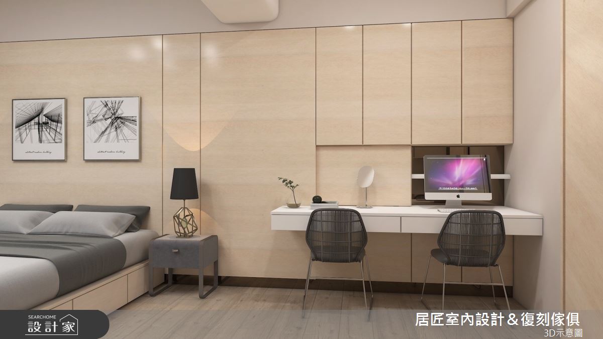 36坪中古屋(5~15年)＿混搭風臥室案例圖片＿居匠室內設計＆復刻傢俱＿居匠_16之7