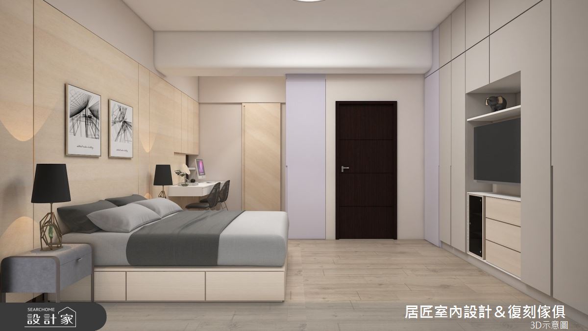36坪中古屋(5~15年)＿混搭風臥室案例圖片＿居匠室內設計＆復刻傢俱＿居匠_16之6