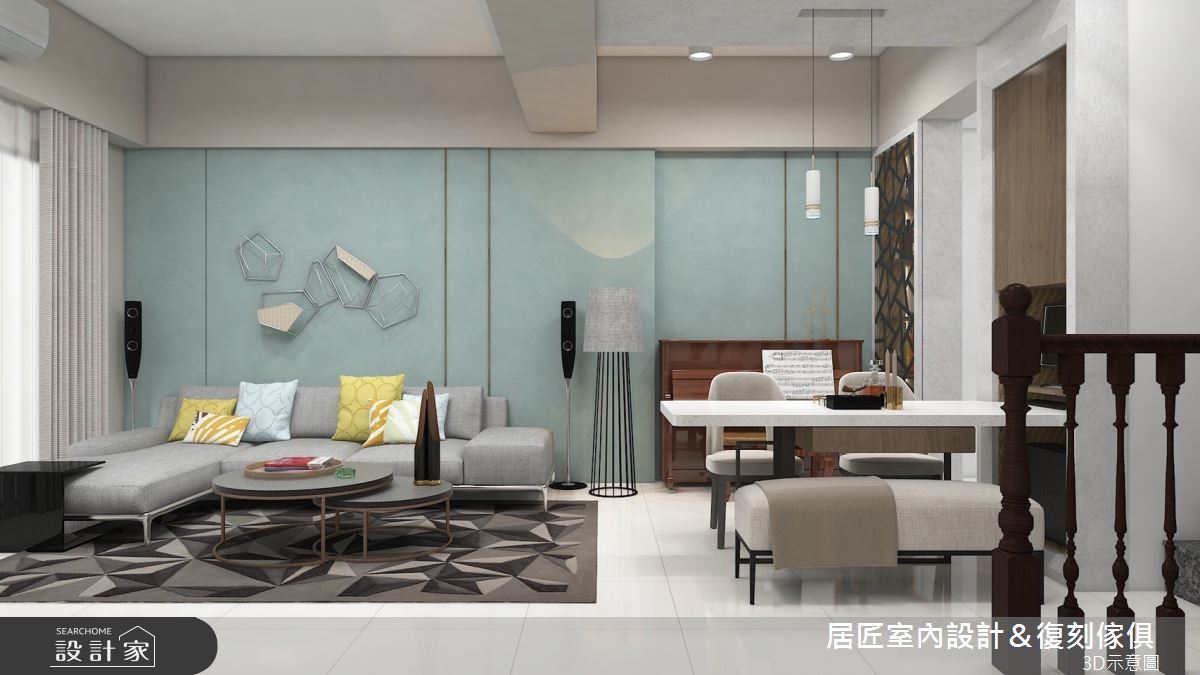 36坪中古屋(5~15年)＿混搭風客廳案例圖片＿居匠室內設計＆復刻傢俱＿居匠_16之3