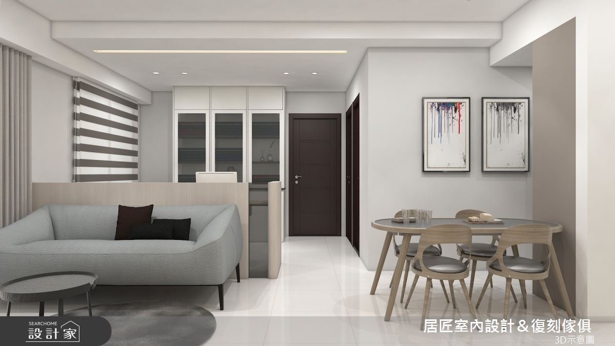 18坪新成屋(5年以下)＿北歐風客廳餐廳案例圖片＿居匠室內設計＆復刻傢俱＿居匠_17之3