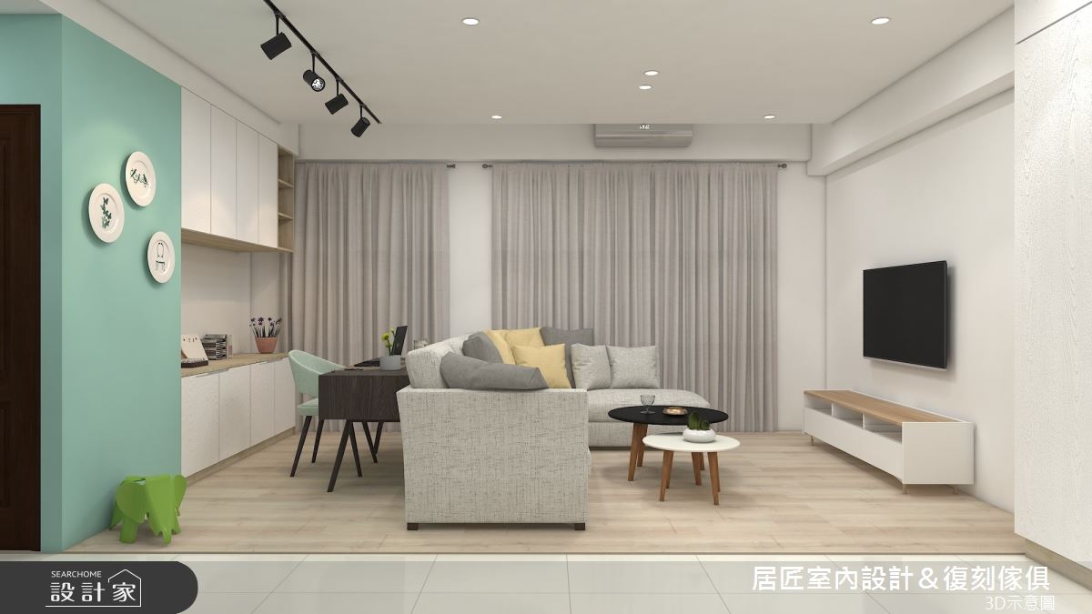 17坪預售屋＿北歐風客廳案例圖片＿居匠室內設計＆復刻傢俱＿居匠_19之2