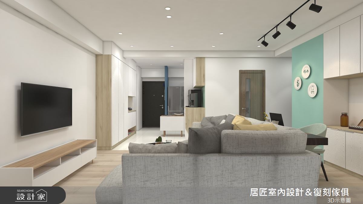 17坪預售屋＿北歐風客廳案例圖片＿居匠室內設計＆復刻傢俱＿居匠_19之5