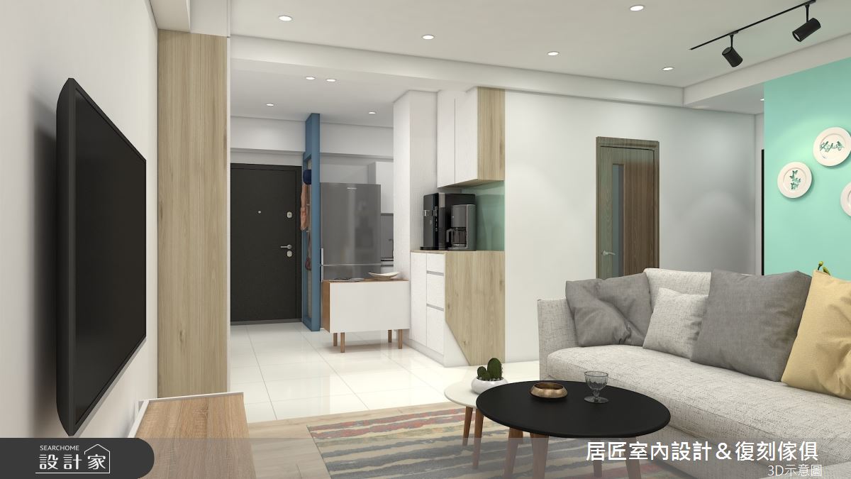 17坪預售屋＿北歐風客廳案例圖片＿居匠室內設計＆復刻傢俱＿居匠_19之3