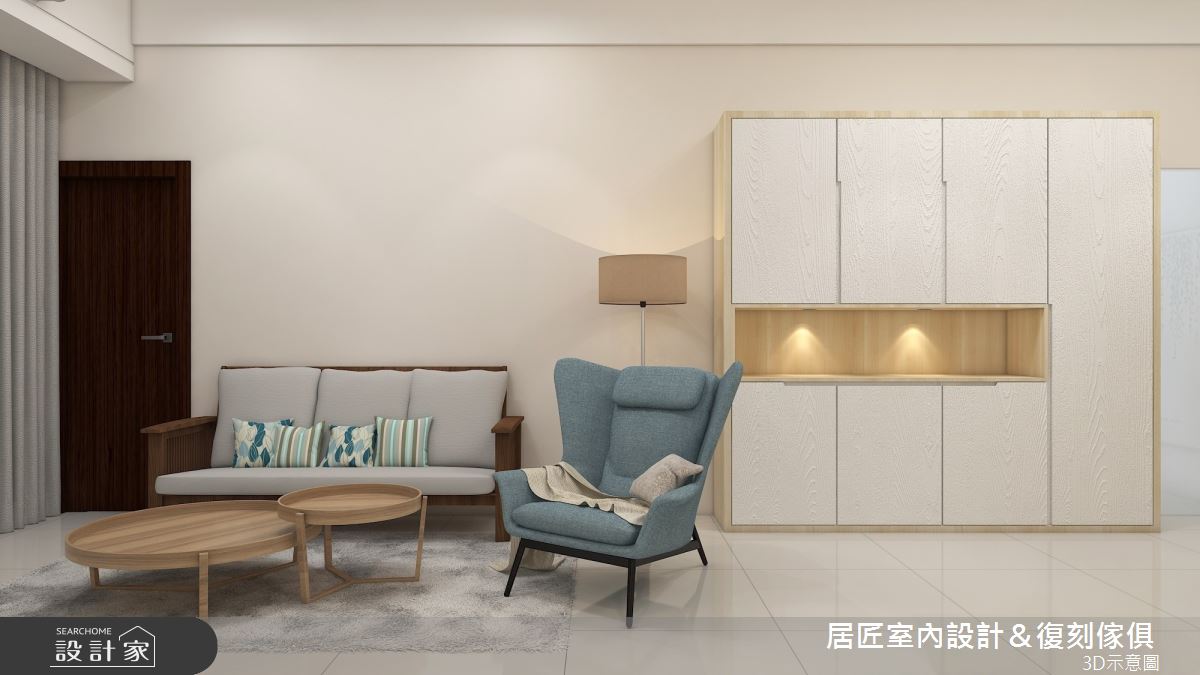 19坪新成屋(5年以下)＿混搭風客廳案例圖片＿居匠室內設計＆復刻傢俱＿居匠_20之4