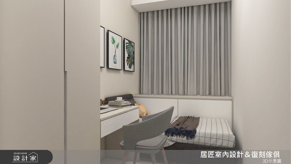 19坪新成屋(5年以下)＿混搭風臥室案例圖片＿居匠室內設計＆復刻傢俱＿居匠_20之9