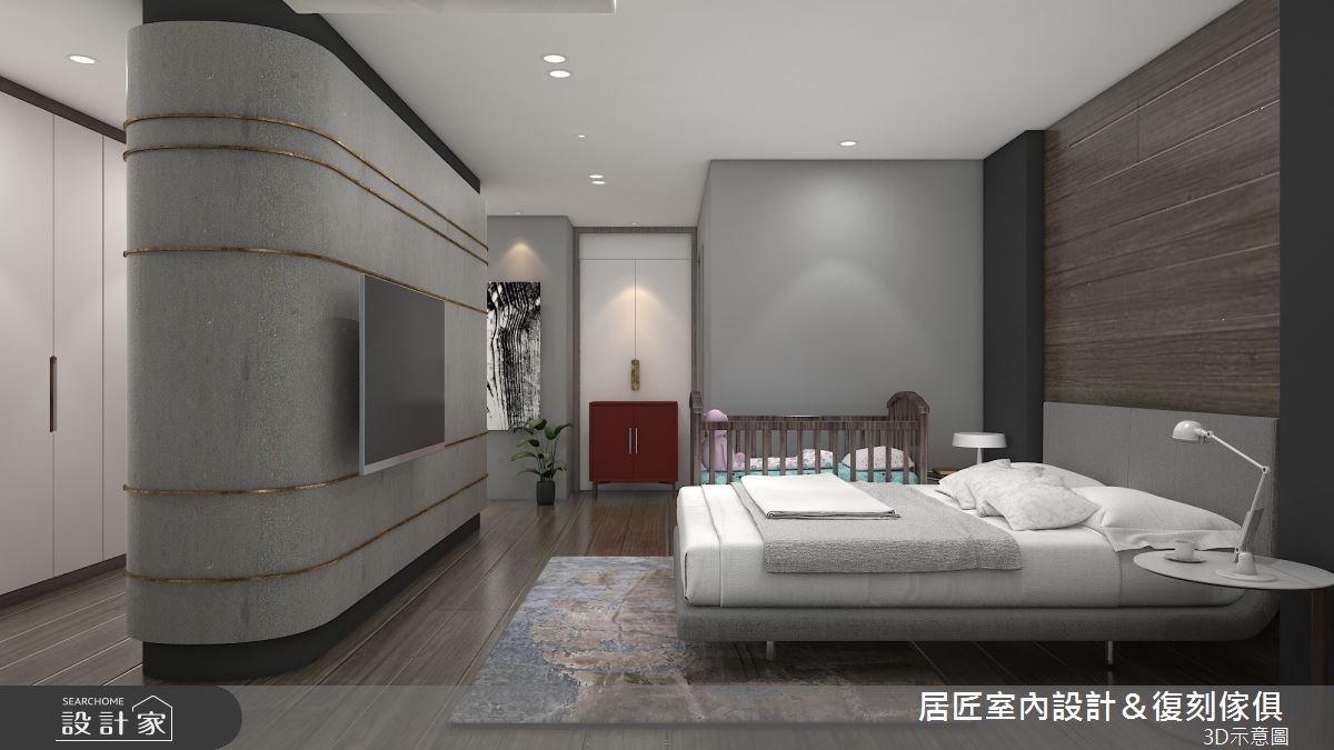 26坪老屋(16~30年)＿工業風臥室案例圖片＿居匠室內設計＆復刻傢俱＿居匠_21之7