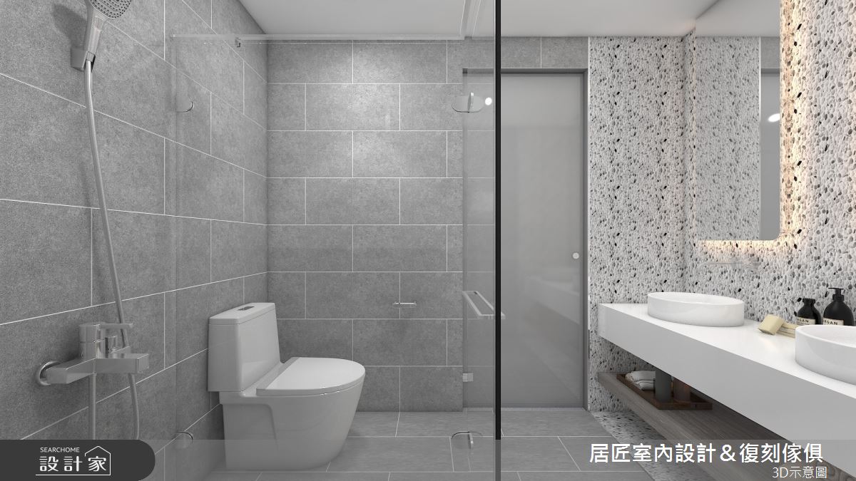26坪老屋(16~30年)＿工業風浴室案例圖片＿居匠室內設計＆復刻傢俱＿居匠_21之11