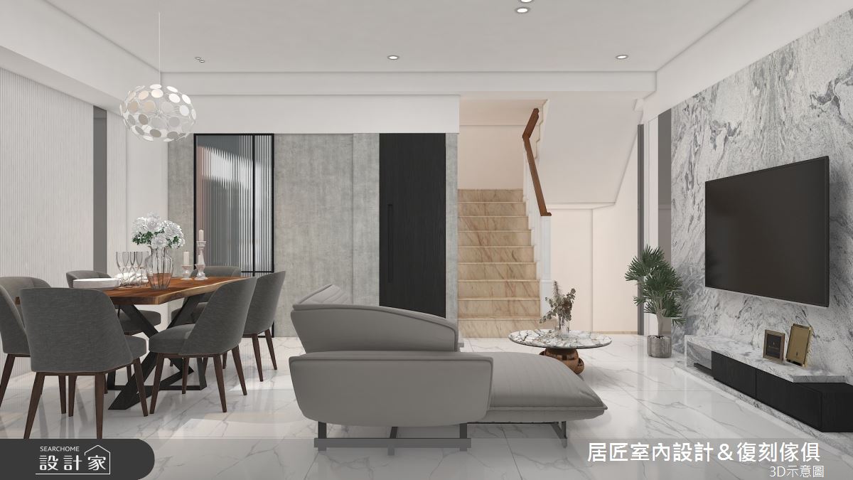 30坪新成屋(5年以下)＿現代風客廳案例圖片＿居匠室內設計＆復刻傢俱＿居匠_23之1