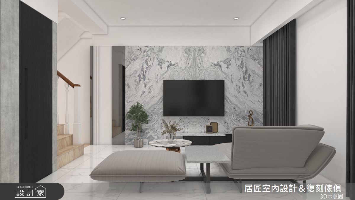30坪新成屋(5年以下)＿現代風客廳案例圖片＿居匠室內設計＆復刻傢俱＿居匠_23之3