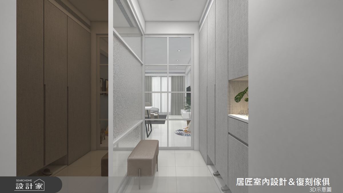 22坪新成屋(5年以下)＿北歐風玄關案例圖片＿居匠室內設計＆復刻傢俱＿居匠_24之1