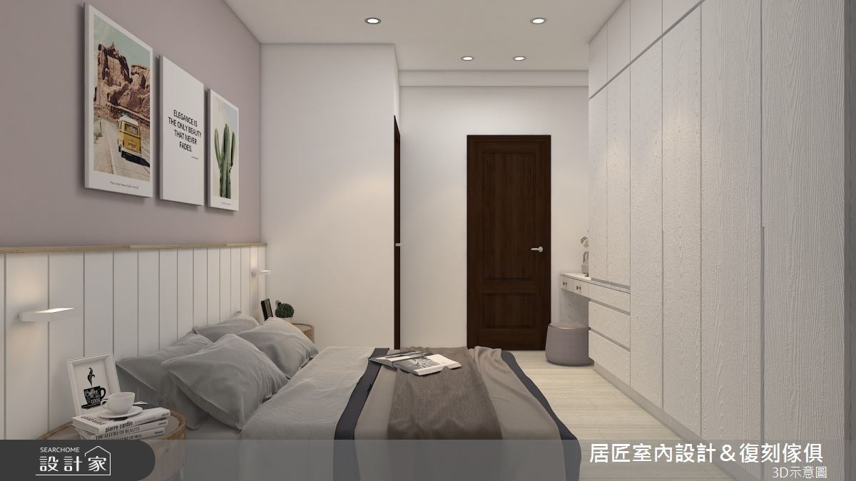 22坪新成屋(5年以下)＿北歐風臥室案例圖片＿居匠室內設計＆復刻傢俱＿居匠_24之8