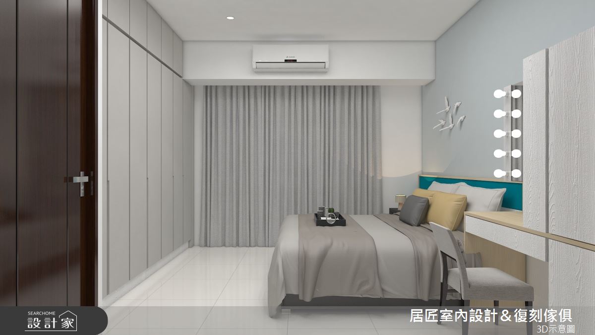 30坪新成屋(5年以下)＿簡約風臥室案例圖片＿居匠室內設計＆復刻傢俱＿居匠_25之7