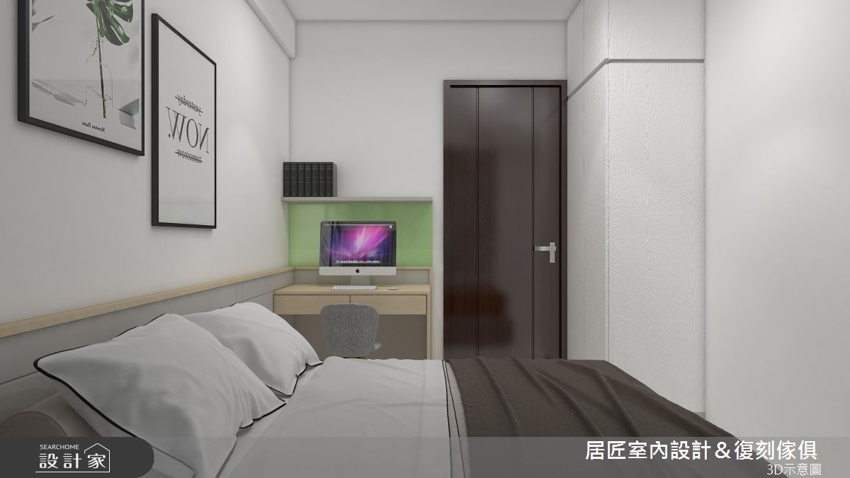 30坪新成屋(5年以下)＿簡約風臥室案例圖片＿居匠室內設計＆復刻傢俱＿居匠_25之10