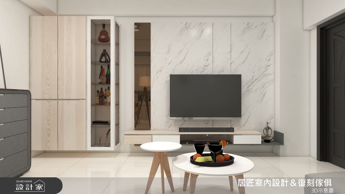 45坪新成屋(5年以下)＿簡約風客廳案例圖片＿居匠室內設計＆復刻傢俱＿居匠_26之1