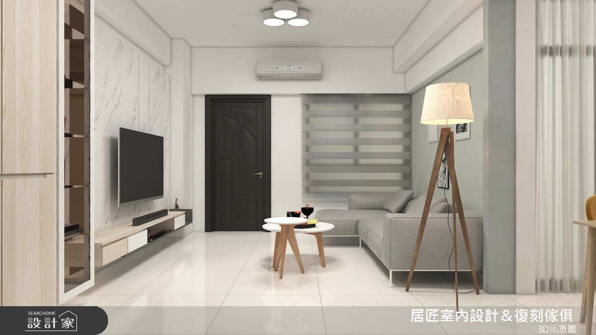 45坪新成屋(5年以下)＿簡約風客廳案例圖片＿居匠室內設計＆復刻傢俱＿居匠_26之3