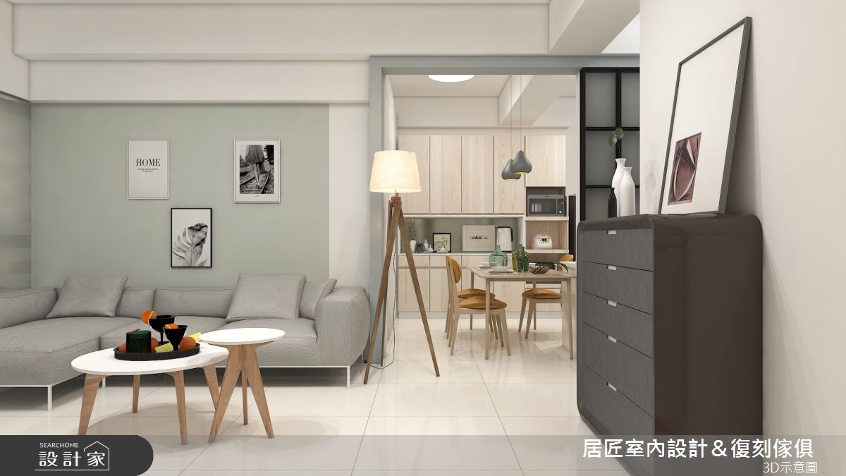 45坪新成屋(5年以下)＿簡約風客廳案例圖片＿居匠室內設計＆復刻傢俱＿居匠_26之4