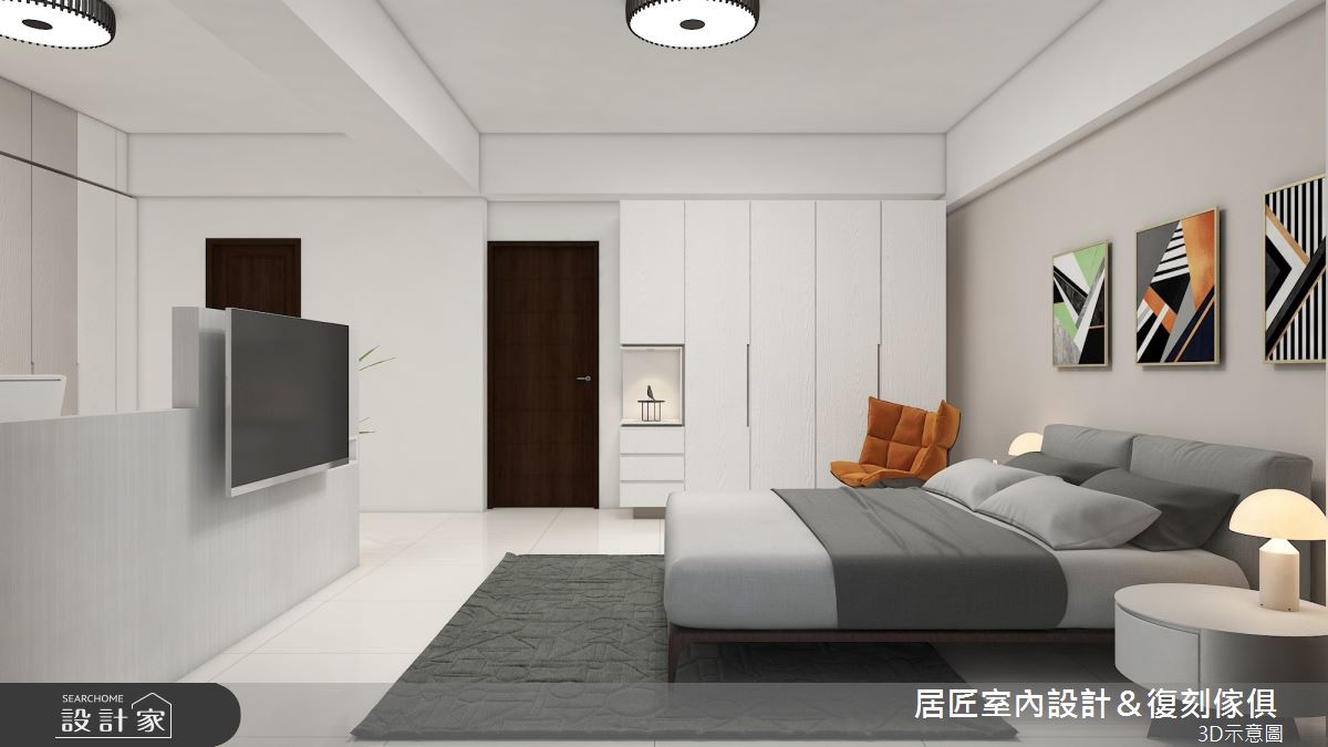 45坪新成屋(5年以下)＿簡約風臥室案例圖片＿居匠室內設計＆復刻傢俱＿居匠_26之7