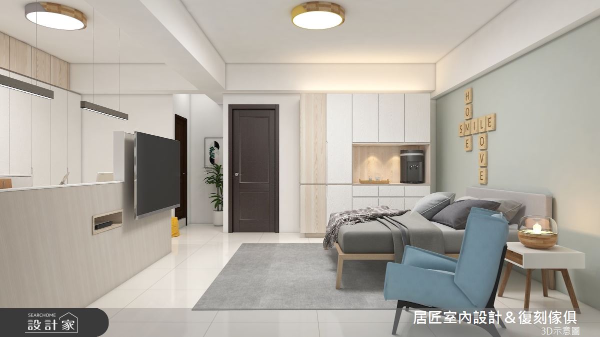 45坪新成屋(5年以下)＿簡約風臥室案例圖片＿居匠室內設計＆復刻傢俱＿居匠_26之11