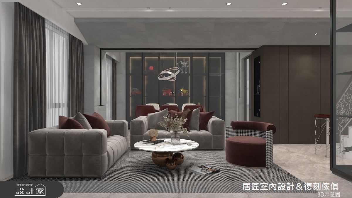115坪新成屋(5年以下)＿現代風客廳案例圖片＿居匠室內設計＆復刻傢俱＿居匠_27之3