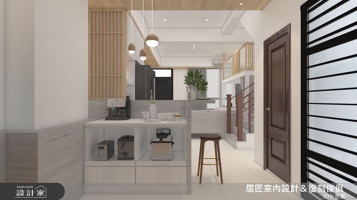 60坪新成屋(5年以下)＿混搭風廚房吧檯案例圖片＿居匠室內設計＆復刻傢俱＿居匠_30之6