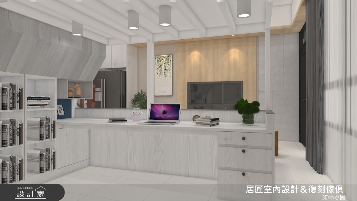 60坪新成屋(5年以下)＿混搭風工作區案例圖片＿居匠室內設計＆復刻傢俱＿居匠_30之8