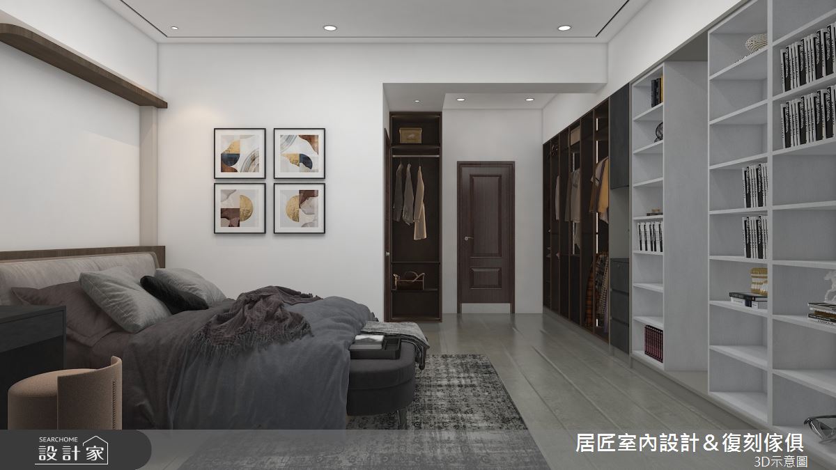 60坪新成屋(5年以下)＿混搭風臥室案例圖片＿居匠室內設計＆復刻傢俱＿居匠_30之11