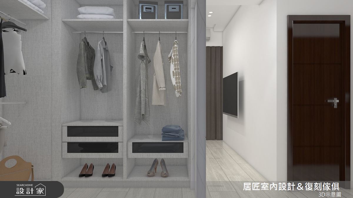 53坪新成屋(5年以下)＿混搭風更衣間案例圖片＿居匠室內設計＆復刻傢俱＿居匠_31之7