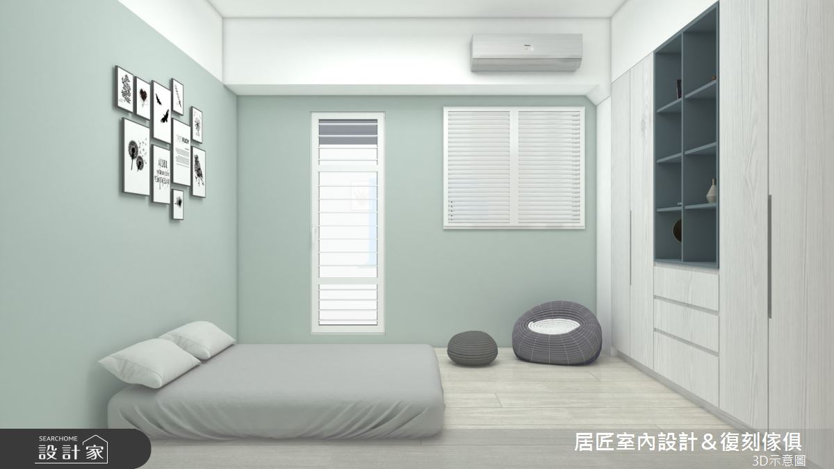 35坪新成屋(5年以下)＿現代風臥室案例圖片＿居匠室內設計＆復刻傢俱＿居匠_36之7
