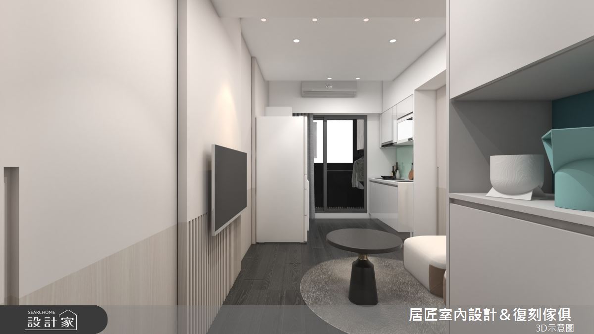 14坪新成屋(5年以下)＿現代風客廳案例圖片＿居匠室內設計＆復刻傢俱＿居匠_37之1