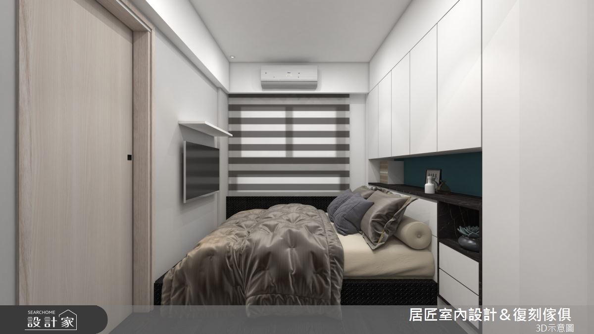 14坪新成屋(5年以下)＿現代風臥室案例圖片＿居匠室內設計＆復刻傢俱＿居匠_37之5