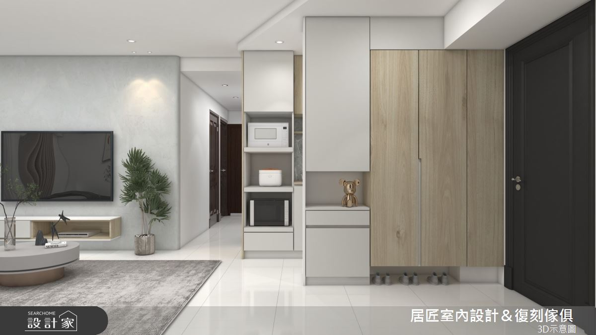 17坪新成屋(5年以下)＿現代風玄關客廳案例圖片＿居匠室內設計＆復刻傢俱＿居匠_39之2