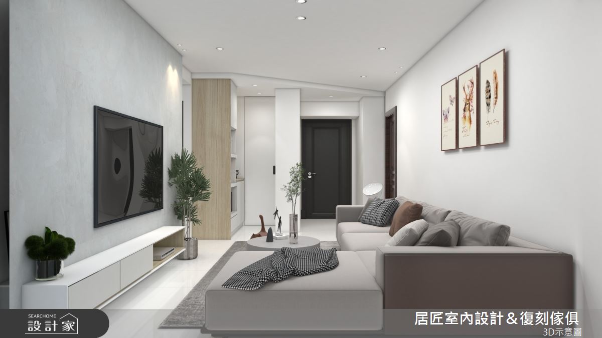 17坪新成屋(5年以下)＿現代風客廳案例圖片＿居匠室內設計＆復刻傢俱＿居匠_39之5
