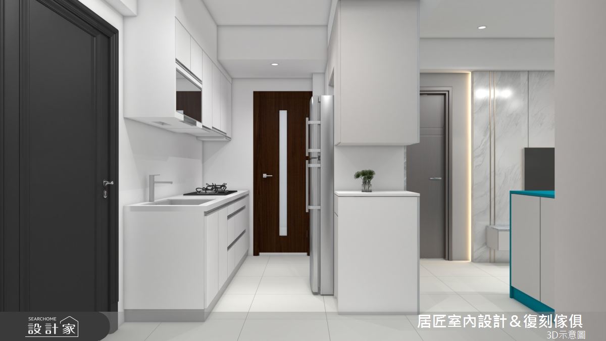 16坪新成屋(5年以下)＿現代風玄關廚房案例圖片＿居匠室內設計＆復刻傢俱＿居匠_40之2