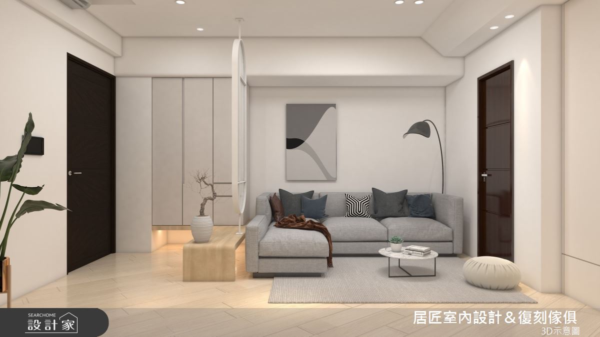 16坪新成屋(5年以下)＿混搭風玄關客廳案例圖片＿居匠室內設計＆復刻傢俱＿居匠_42之2