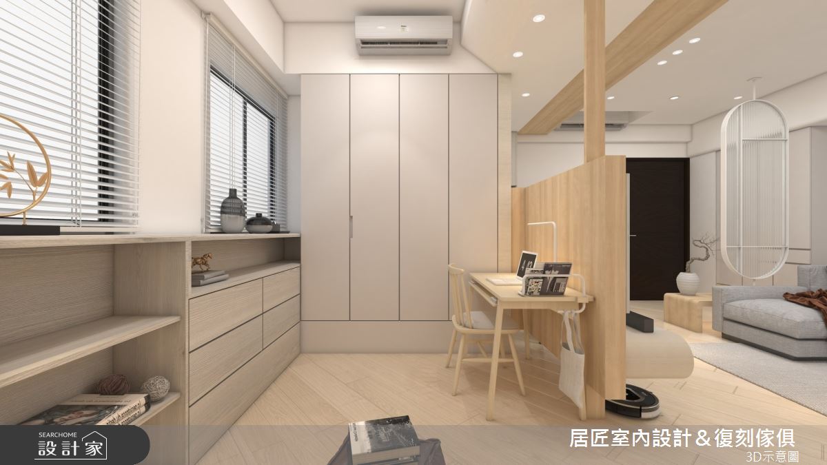 16坪新成屋(5年以下)＿混搭風書房工作區案例圖片＿居匠室內設計＆復刻傢俱＿居匠_42之5