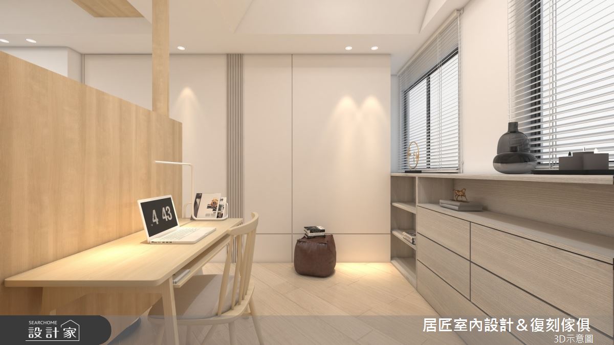 16坪新成屋(5年以下)＿混搭風書房案例圖片＿居匠室內設計＆復刻傢俱＿居匠_42之6