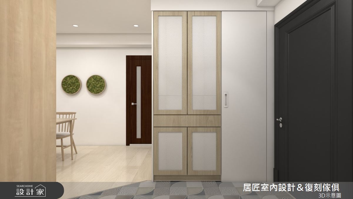 18坪新成屋(5年以下)＿日式無印風玄關案例圖片＿居匠室內設計＆復刻傢俱＿居匠_43之2
