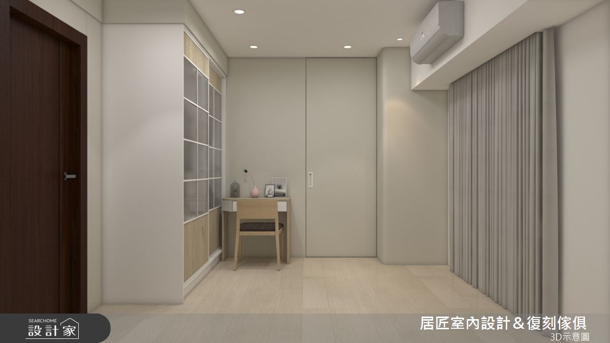 18坪新成屋(5年以下)＿日式無印風臥室案例圖片＿居匠室內設計＆復刻傢俱＿居匠_43之14
