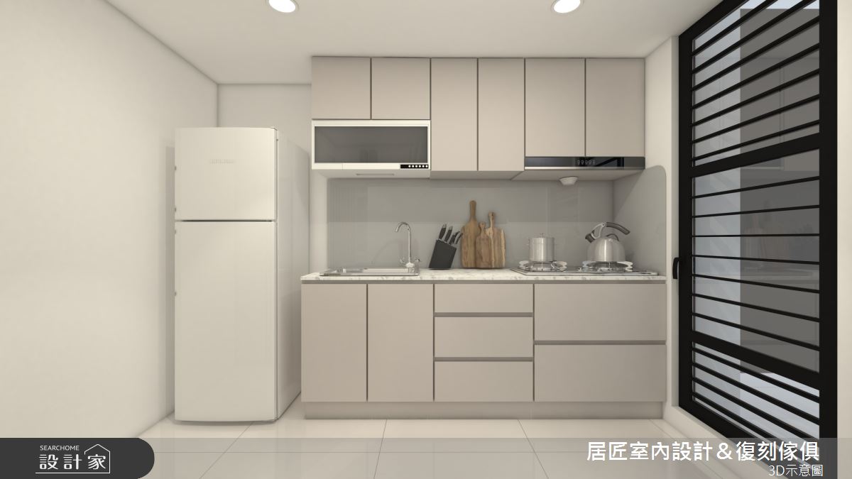 16坪新成屋(5年以下)＿混搭風廚房案例圖片＿居匠室內設計＆復刻傢俱＿居匠_47之8