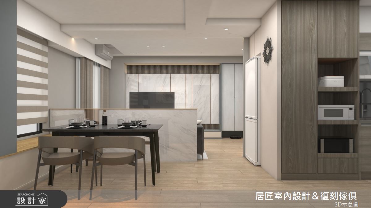 21坪新成屋(5年以下)＿現代風餐廳廚房案例圖片＿居匠室內設計＆復刻傢俱＿居匠_49之4998